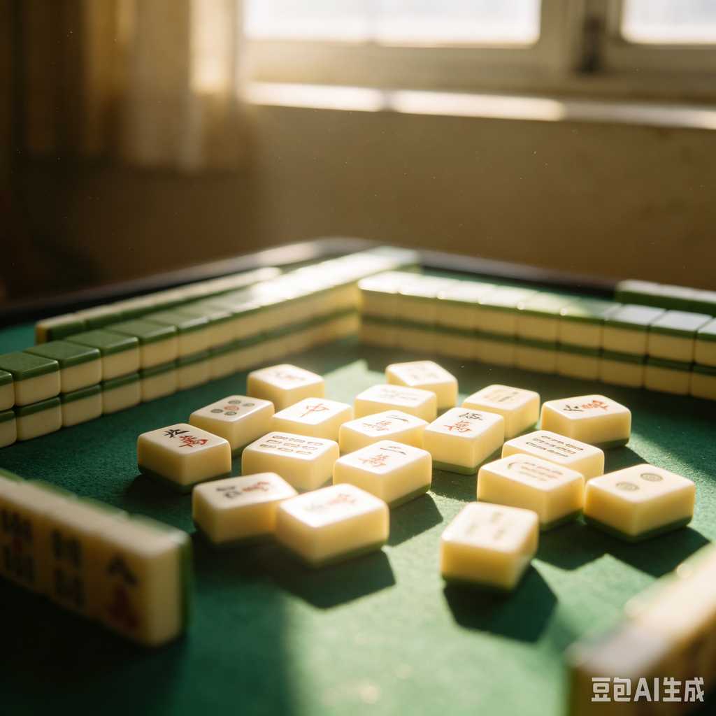 gradient green mahjong set