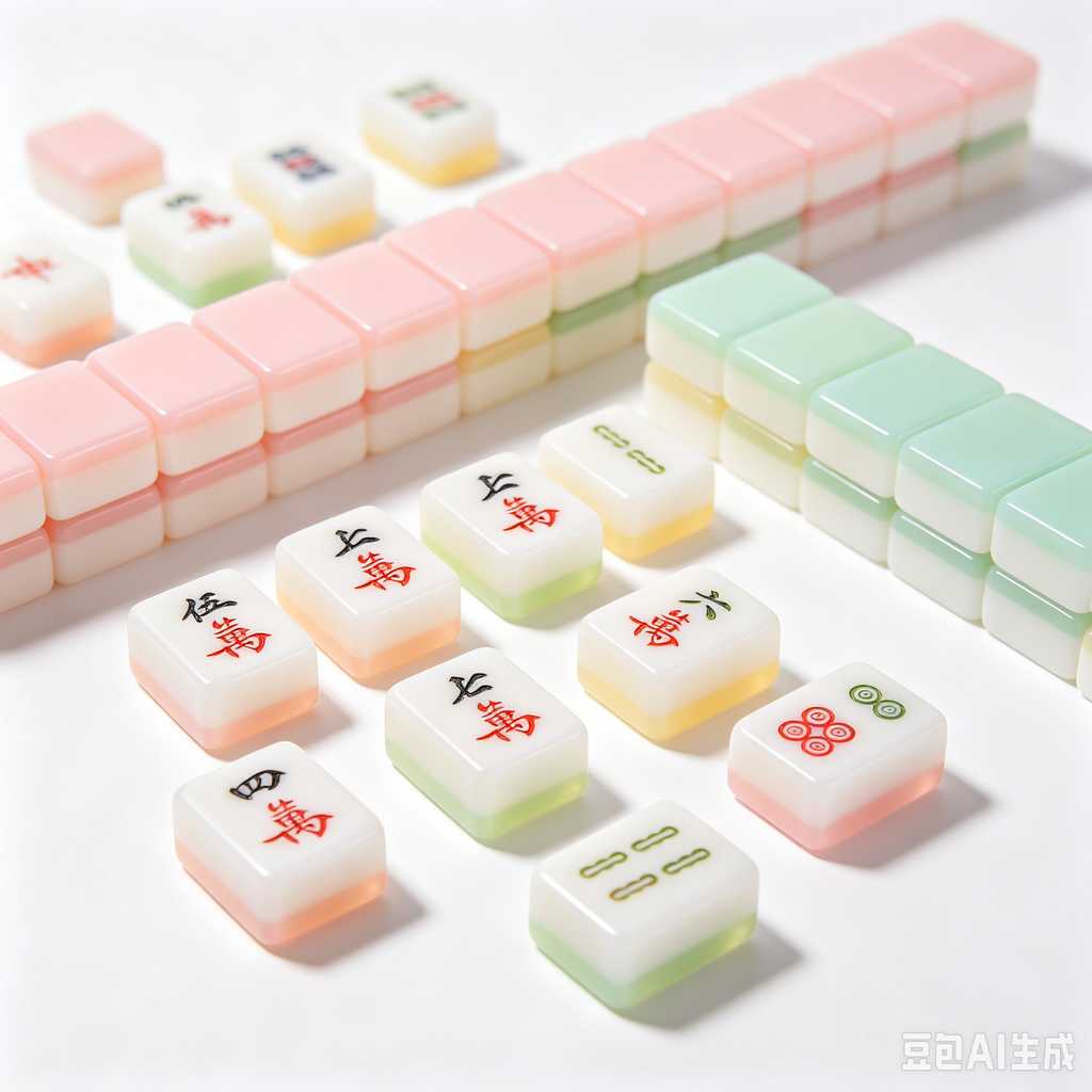 engraved texture mahjong tiles